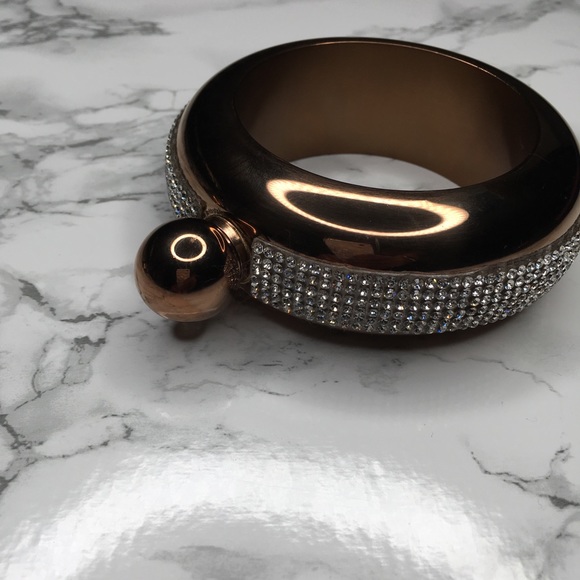 Rose Gold Flask Bracelet Bangle - Picture 2 of 7